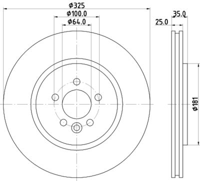 MDC1682 MINTEX Тормозной диск