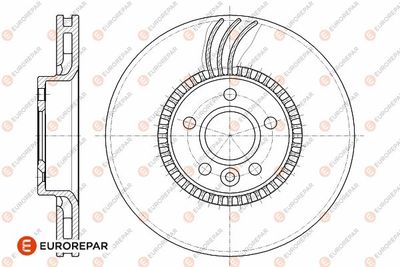 1642779680 EUROREPAR Тормозной диск