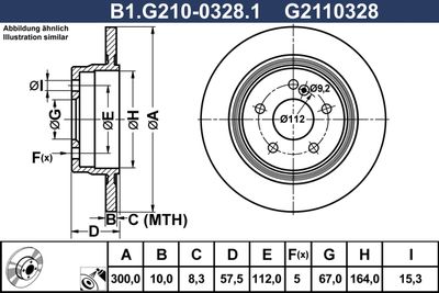 B1G21003281 GALFER Тормозной диск