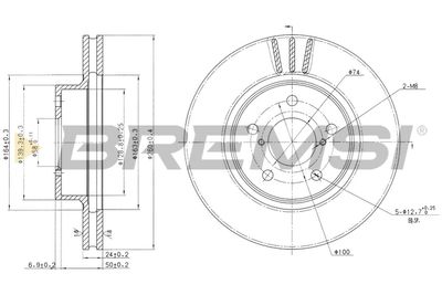 CD6485V BREMSI Тормозной диск