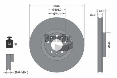 BDS1439 BENDIX Braking Тормозной диск