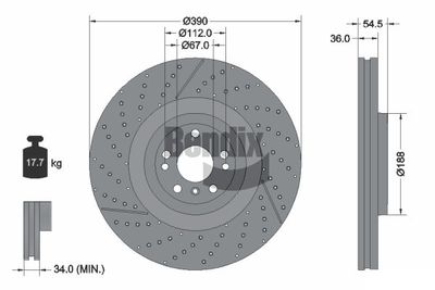 BDS2285HC BENDIX Braking Тормозной диск