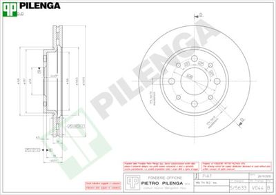 V044 PILENGA Тормозной диск