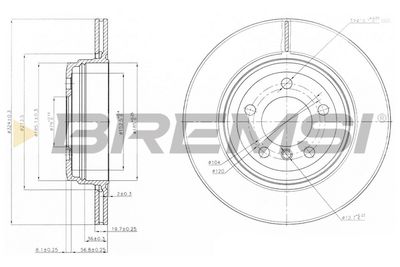 CD7244V BREMSI Тормозной диск