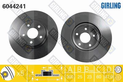 6044241 GIRLING Тормозной диск