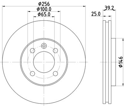 MDC1538 MINTEX Тормозной диск