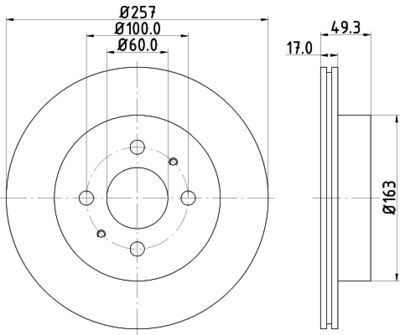 MDC1770 MINTEX Тормозной диск