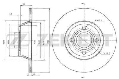 BS5763 ZEKKERT Тормозной диск