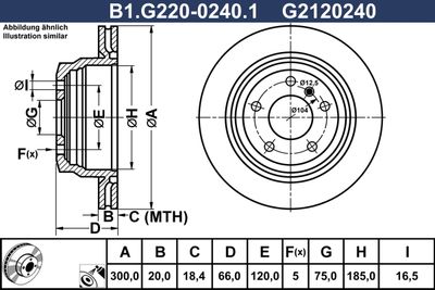 B1G22002401 GALFER Тормозной диск