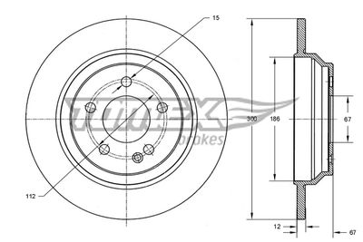 TX7343 TOMEX Brakes Тормозной диск