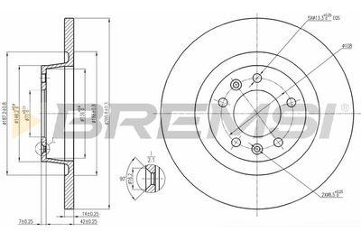 CD7602S BREMSI Тормозной диск