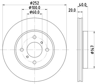 8DD355126621 HELLA Тормозной диск