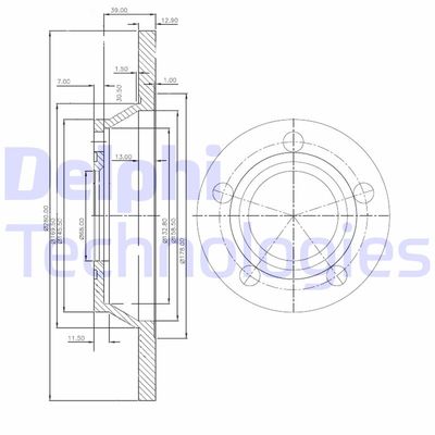 BG2987 DELPHI Тормозной диск