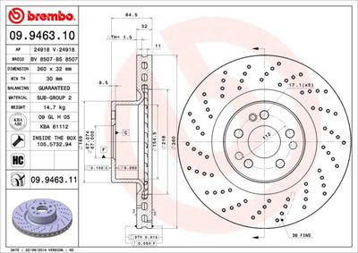 BS8507 BRECO Тормозной диск