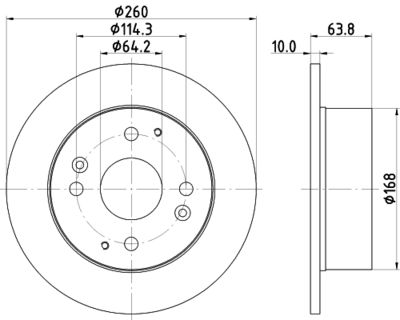 MDC1482 MINTEX Тормозной диск