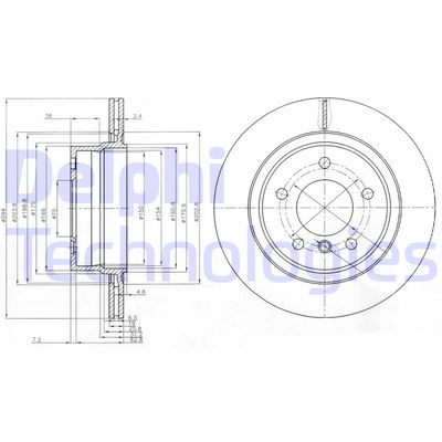 BG3947 DELPHI Тормозной диск