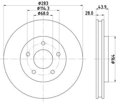 8DD355125071 HELLA PAGID Тормозной диск