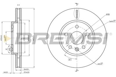 CD8685V BREMSI Тормозной диск