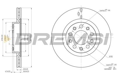 CD8556V BREMSI Тормозной диск