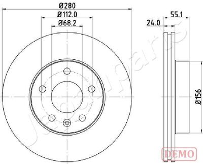 DI0958C JAPANPARTS Тормозной диск