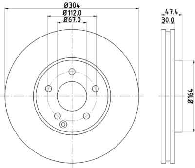 8DD355121191 HELLA PAGID Тормозной диск