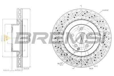 CD7639V BREMSI Тормозной диск