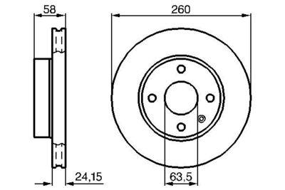 0986478346 BOSCH Тормозной диск