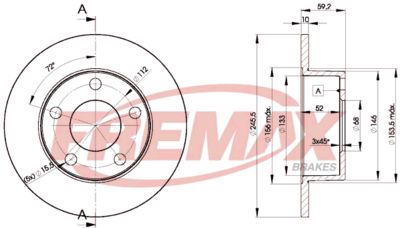 BD4011 FREMAX Тормозной диск