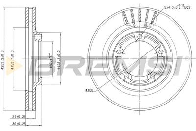 CD7822V BREMSI Тормозной диск