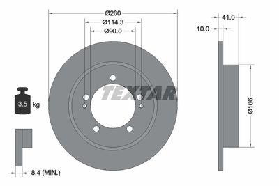 92198103 TEXTAR Тормозной диск