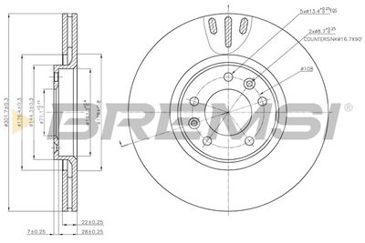 CD7652V BREMSI Тормозной диск