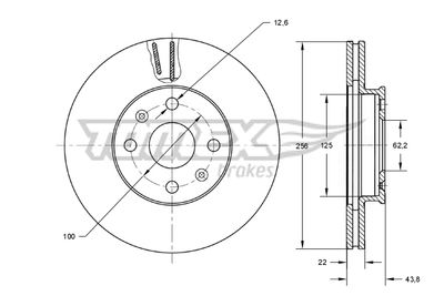 TX7329 TOMEX Brakes Тормозной диск