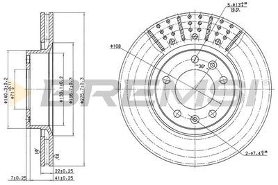 CD6228V BREMSI Тормозной диск