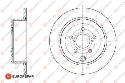 1676014080 EUROREPAR Тормозной диск