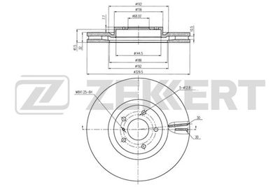 BS6325 ZEKKERT Тормозной диск