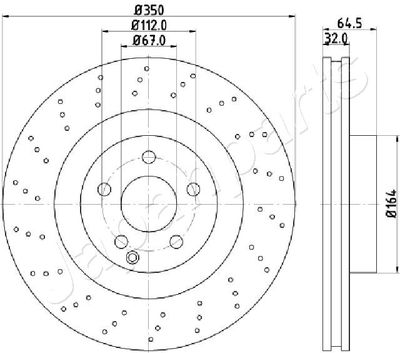 DI0543 JAPANPARTS Тормозной диск