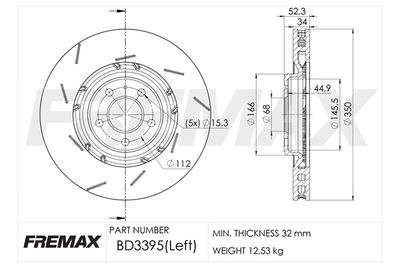 BD3395 FREMAX Тормозной диск