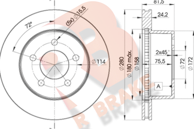 78RBD15115 R BRAKE Тормозной диск