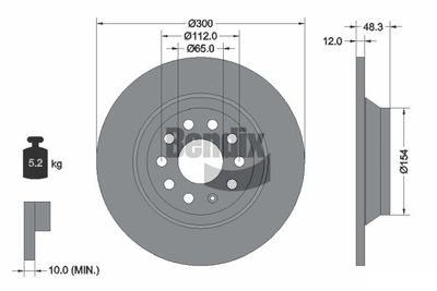 BDS1203 BENDIX Braking Тормозной диск