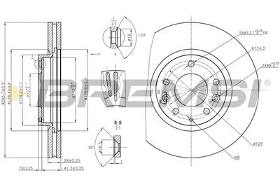 CD7768V BREMSI Тормозной диск