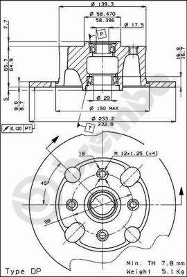 08216310 BREMBO Тормозной диск