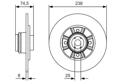 0986479A48 BOSCH Тормозной диск