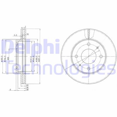 BG2657 DELPHI Тормозной диск