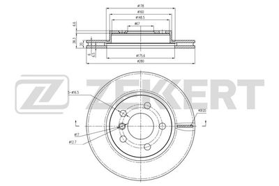 BS6427 ZEKKERT Тормозной диск