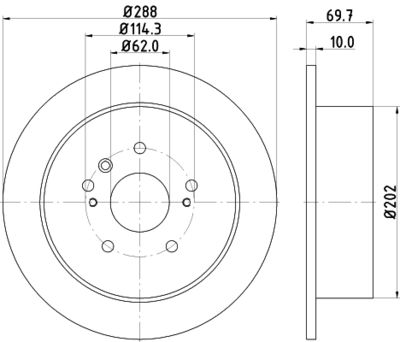 8DD355114991 HELLA Тормозной диск