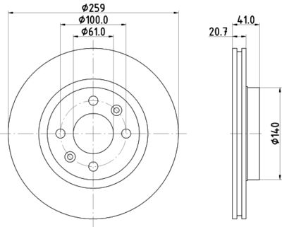 8DD355126531 HELLA Тормозной диск