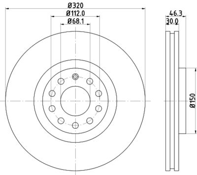 MDC1444C MINTEX Тормозной диск