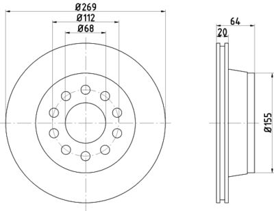 MDC1241 MINTEX Тормозной диск