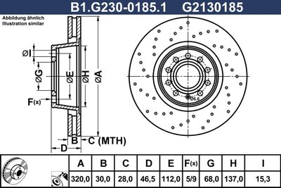 B1G23001851 GALFER Тормозной диск