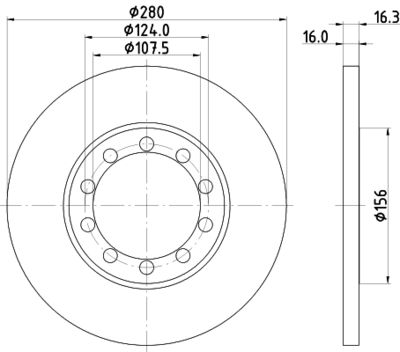 MDC1811C MINTEX Тормозной диск